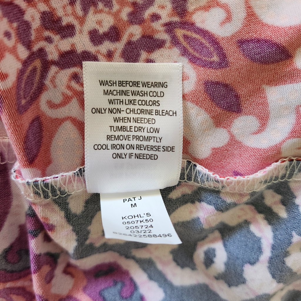 Ab Studio Paisley Dress A-Line Sleeveless Colorful Pockets Pullover Size Medium — image 7 of 8